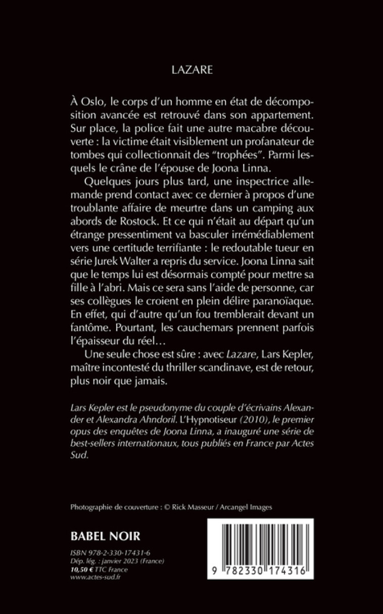 Lazare - Lars Kepler - ACTES SUD