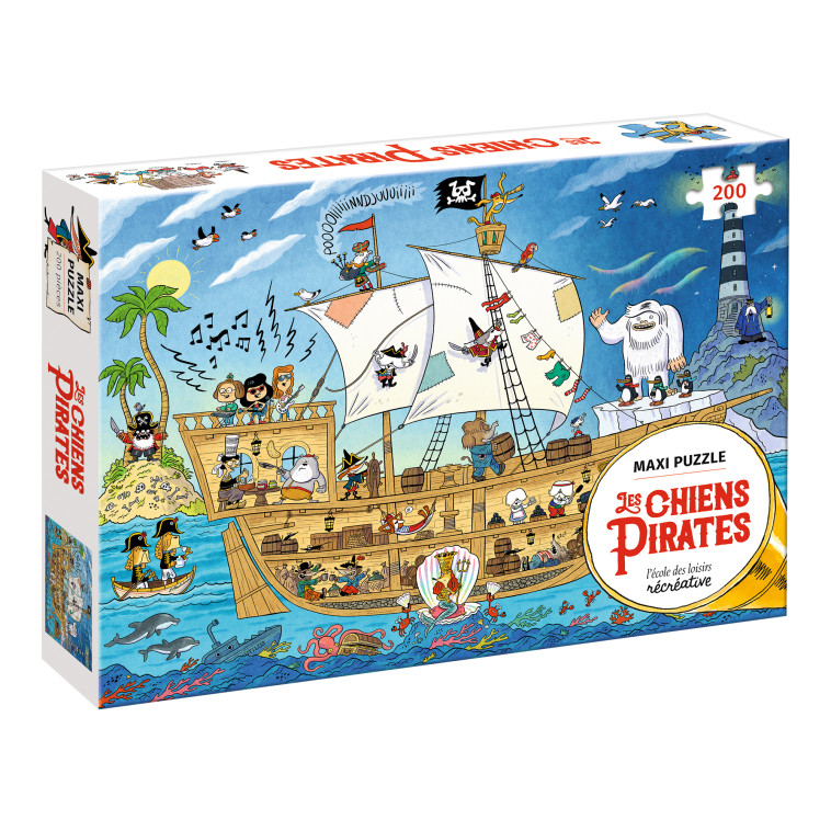 Maxi puzzle Les Chiens Pirates (200 pièces) -  Spiessert Rudy, clémentine Mélois, Rudy Spiessert - EDL