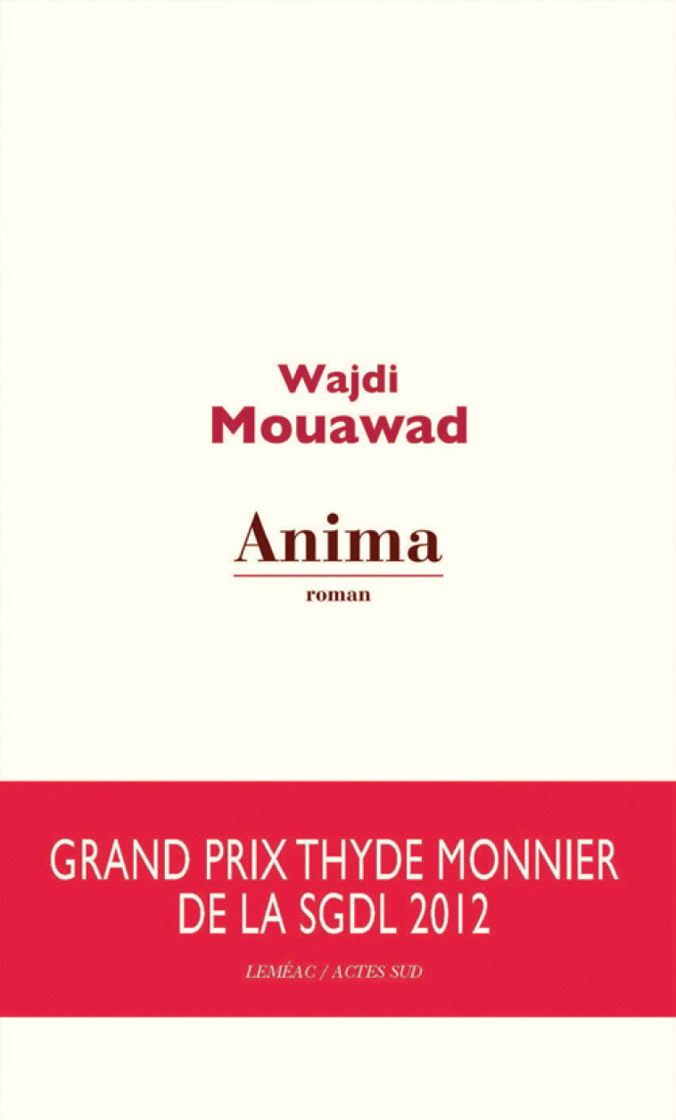 Anima - Wajdi Mouawad - ACTES SUD