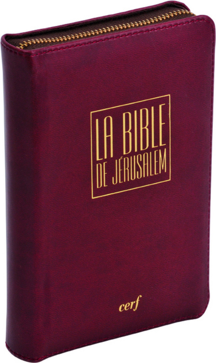 LA BIBLE DE JERUSALEM - VOYAGE CUIR BORDEAUX ZIPPEE - EBAF EBAF,  EBAF - CERF