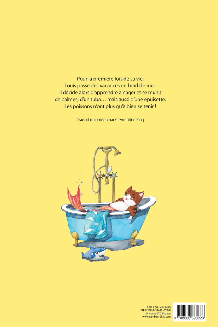Louis le chat adore nager -  Eaza, Clémentine Picq - CAMBOURAKIS